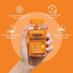 Sugar Free Fiber Gummies for Digestive Health – 100% Natural & Vegan, 4g Fibre per Serving, Gluten-Free,No Artificial Sweeteners,Supports Healthy Digestion Prebiotic Fiber Gummies,60 Counts / Bottle