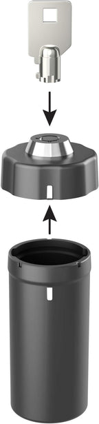 Ezy Dose Pill Box and Medicine, Vitamin Container, Safe for Money & Travel Items, Durable Canister, 2 Keys with Lock, Small