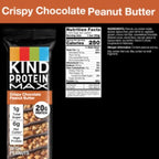 KIND Protein MAX Crispy Chocolate Peanut Butter Snack Bars, 20g of Protein, Keto Friendly, 1g of Sugar Per Bar, Gluten Free, 4 Count Box (Pack of 2)