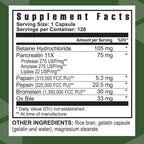Youngevity Ultimate Enzymes® - Multi Enzymes for Digestion, Gas & Bloating Relief - Betaine HCl, Ox Bile, Pancreatine 10X, Papain 6M, Pepsin 1:3000 (120 Capsules - 4 Pack)