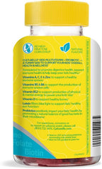 Culturelle Kids Multivitamin + Probiotic For Kids (Ages 2+) - 60 Count, Peach-Orange & Mixed Berry Flavor - Digestive Health & Immune Support Gummies with Lutein to Support Eye Health