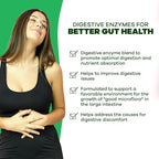 GOBIOTIX Digestive Enzymes Supplement with Prebiotics and Probiotics for Women and Men - Gut Health, Gluten Digestion, Lactose Absorption, Plant Based Dietary Pills - 120 Capsules