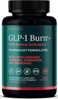 Ketosis & GLP-1 Supplement Weight Loss for Women and Men - Appetite Suppressant, Fat Burner and Metabolic Health with BHB Ketones, Apple Cider Vinegar, Berberine HCL, Turmeric, Cinnamon - Made in USA