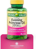 Evening Primrose Oil for Women 1000mg – 75 Softgels, Organic Evening Primrose Oil, Softgels with GLA Omega-6, Aceite De Onagra, Primerose Supplement for Skin & Wellness (Pack of 2)