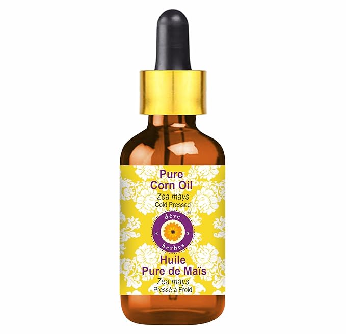 dève herbes Pure Corn Oil (Zea mays) with Glass Dropper Cold Pressed 30ml (1 oz)