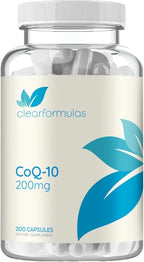 Quick Absorption CoQ10 200mg - Coenzyme Q10 200mg Potent Antioxidant for Heart Energy and Aging Support - High Stability CoQ10 Ubiquinone Capsules - Made in a cGMP US Lab (200 Servings)