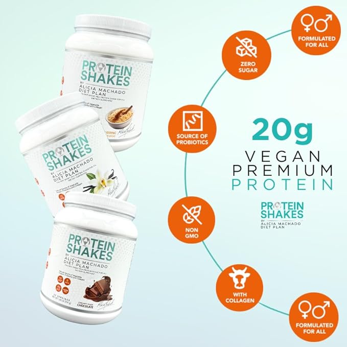 Vanilla Meal Replacement Shake 25 Servings, 20g Protein, Vegan, Dairy-Free, Complete Nutrition, Supports Weight Management & Lean Muscle
