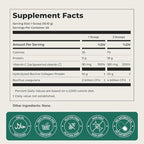 Collagen Powder with Vitamin C & Probiotic (18g Protein) Pure Grass Fed Halal Collagen Peptides for Women - Unflavored & Hydrolyzed Bovine Type I & III for Skin, Hair, Nails, Joints and Gut