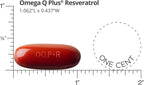 Dr. Sinatra Omega Q Plus Resveratrol - Omega-3 Supplement with CoQ10 and Resveratrol - Promotes Comprehensive Heart and Whole Body Health to Help You Age Well (60 softgels) (Pack of 2)