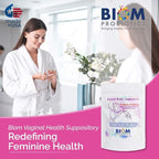 Biom Vaginal Probiotic Suppository: Natural Vaginal pH and Odor Control Regimen; Balance and Nourishes Vaginal Microbiome; No Parabens, Fragrance-Free (30)