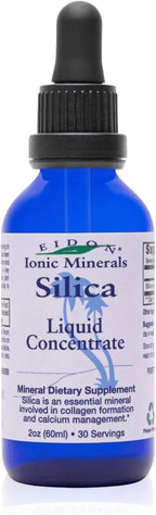 Eidon Liquid Silica Mineral Concentrate - Silica Supplement for Hair, Skin, and Nails, Supplement Drops to Support Collagen Production & Hair Loss for Women & Men, Helps Manage Calcium - 2 oz