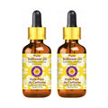 Deve Herbes Pure Safflower Oil (Carthamus tinctorius) with Glass Dropper Cold Pressed (Pack of Two) 100ml X 2 (6.76 oz)