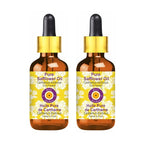Deve Herbes Pure Safflower Oil (Carthamus tinctorius) with Glass Dropper Cold Pressed (Pack of Two) 100ml X 2 (6.76 oz)