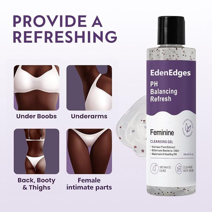 Her Refresh pH Balance Feminine Wash, Natural & Organic Ingredients, Hydrating Body Wash Eliminate Odor-8fl oz