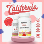 MEWD Teen and Kids Hair, Skin & Nails Support Multivitamin Gummies - Biotin Strength & Growth with Zinc, Vitamins A, D3, B1, B2, B6 & B12 - Gluten-Free, Non-GMO for Girls & Boys - 60 Count - USA Made