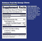 GU Energy Chews, Rainbow Mix Energy Gummies with Electrolytes, Dairy-Free, On-The-Go Energy for Any Workout, 12 Bags (24 Servings Total)