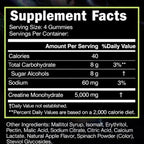 Sugar Free Creatine Monohydrate Gummies – 5g Creatine Per Serving, Sour Green Apple Flavor, Vegan, Low-Calorie, No Artificial Colors, Made in USA (120 Gummies)