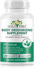Body Deodorizing Supplement - Chlorophyll Pills for Internal Odor Control, Fresh Breath, and Digestive Support - Helps Reduce Body & Breath Odor from Within for Women and Men