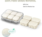 Pill Organizer SOFISO 4/6 Grid Free Assembly Travel Medicine Organizer 10 Day Pill Organizer Portable Pill Box Waterproof Pill Case Daily Medication Carry Case for Vitamins, Fish Oils, Supplements