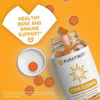 PUREFINITY Vitamin D3 5000 iu Gummies – Your Daily Vitamin D Supplement for Bone Health, Immune Health, and Joint Muscle Support for Adults & Kids – Gluten Free, Non-GMO – 60 Veggie Gummies