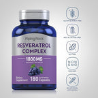 Piping Rock Resveratrol Complex | 180 Capsules | Grape Seed Extract | Non-GMO, Gluten Free Supplement