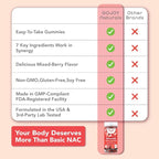 GOJOY NACsentials 7-in-1 NAC Gummies 600mg – Supports Glutathione, Liver & Antioxidant Wellness – N-Acetyl Cysteine with Vitamin C, ALA, Quercetin & Astaxanthin – Vegan, Sugar-Free