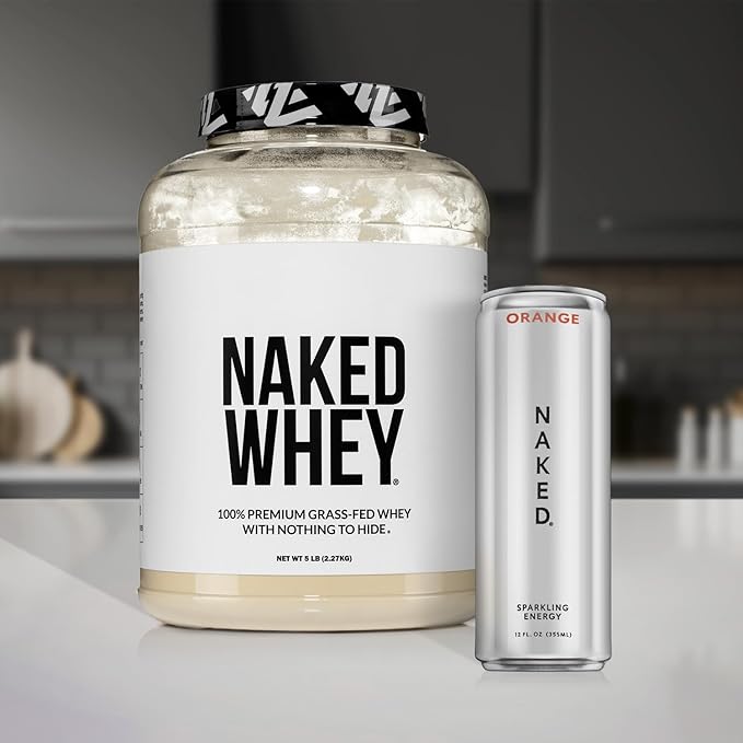 NAKED Whey Vanilla Protein Powder - Only 3 Ingredients - Grass Fed Whey Protein Powder, Vanilla Flavor, and Organic Coconut Sugar, NSF Certified, No GMO, No Soy, and Gluten Free - 24 Servings