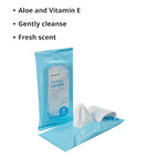 McKesson Bathing Cloth with Aloe & Vitamin E [8 Wipes] No Rinse Shower & Bathing Body Wipes for Adults & Elderly, Disposable Washcloths, pH Balanced, Fresh Scent