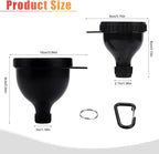 2 Pcs Protein Powder Container, Portable Protein Powder Travel Container, Protein Powder Funnel, Water Bottle Funnels for Powder Mixes, Pre Workout/Gym Supplement Funnel Keychain (50ml+100ml)