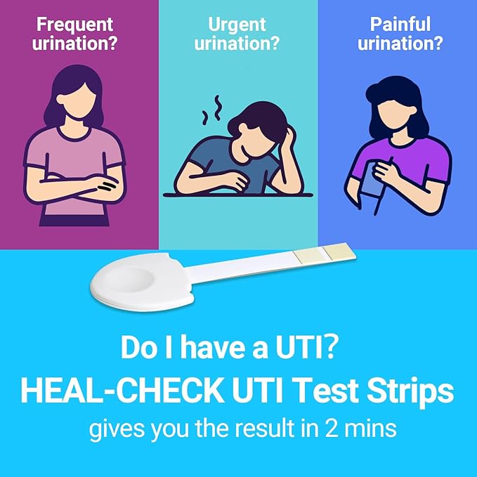 5 Pack UTI Test Strips, Urinary Tract Infection Test Kit for Women Men, Accurate Result in 2 Minutes, Monitor Bladder Health at Home, Clinically Tested, Easy to Grip, Individually Wrapped