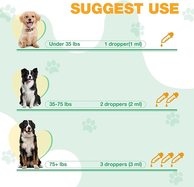 Yeast Infection Treatment for Dogs, 2 FL Natural Dog Yeast Infection Treatment, Ear & Skin Itch Relief, Reduces Inflammation & Irritation, Herbal Dog Supplement Drops with Probiotics & Multivitamins
