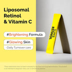 VITALBEAUTIE Super Retinol - Ingestible Liposomal Retinol & Vitamin C 1000mg Powder - Vegan K-Beauty Skin Supplement for Radiant Glass Skin & Tone, Dark Spot Care, 30 Packets