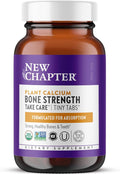 New Chapter Calcium Supplement - Bone Strength Tiny Tabs Plant-Based USDA Organic Calcium with Magnesium, Vitamin D3+K2, for Bone Health & Joint Mobility, Heart Support, 905 mg dose - 120 Tiny Tabs