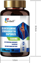Glucosamine Chondroitin Capsules Support to Maintain Healthy Joint Function and Mobility Turmeric Dietary Supplement 120 Capsules (120 Count (Pack of 1))