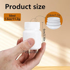 8 Pack Small Empty Plastic Bottles for Pills - Travel Medicine Containers with Lids & Labels, Portable Daily Organizer Storage for Vitamins, Medication Essentials