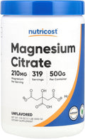 Nutricost Magnesium Citrate Powder (Unflavored, 500 Gram)