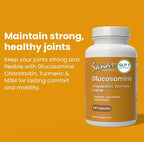 Sanar Naturals Glucosamine Chondroitin MSM Turmeric - Joint Support Supplement for Knees, Back, Hands, and Body - Non-GMO, Gluten Free, 120 Capsules