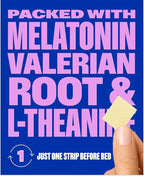 NuStrips™ Fast-Dissolving Sleep Strips with 5mg Melatonin, Valerian Root, L-Theanine & Vitamin B6 – Blueberry Flavor - Natural Sleep Aid, Vegan, Non-GMO, Gluten Free – Fall Asleep Fast (30 Strips)