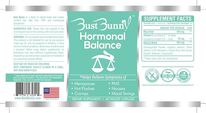 Hormone Balance for Women | Menopause and PMS Relief | Hot Flashes Menopause Relief | Vegan-Friendly