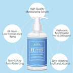 Cos De BAHA Hyaluronic Serum 8 Fl Oz – Pure Sodium Hyaluronate 10,000 ppm Hydrating Face Serum for Dry & Dehydrated Skin – Lightweight Fragrance-Free Korean Skincare Formula (240 ml)