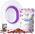 FIVONA 2-in-1 Yoni Steaming Kit Over the Toilet Seat with V Steam Herbs Blue Moon Recipe for Detox, Cleansing, PH Balance and Odor Control