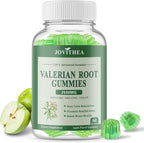 Organic Valerian Root Gummies, Herbal Supplements for Calm & Relaxation, Natural Sleep Support for Adults & Kids, Melatonin Free, Vegan, Non-GMO, Gluten Free, Apple Flavor, 60 Count