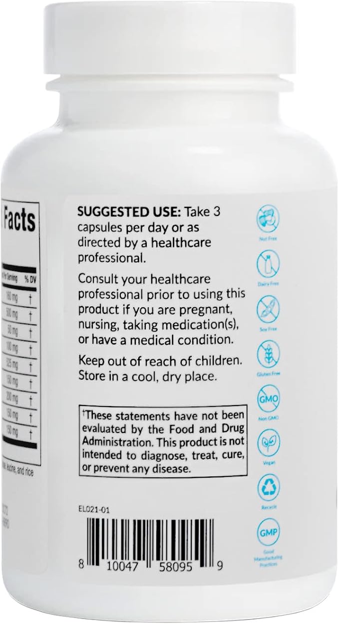 Equilife Herbal Progesterone Support for Women with Black Cohosh & Passion Flower -Ease Menopausal Symptoms, Promote Healthier Cycles, Boost Mood, Vegan, Non-GMO, Gluten, Dairy & Soy Free, 90 Capsules