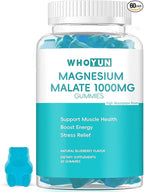 Magnesium Malate Gummies 1000mg, Enhanced Absorption Magnesium Chewables Supplement with Malic Acid for Energy Boost & Muscle Health, 60 Count
