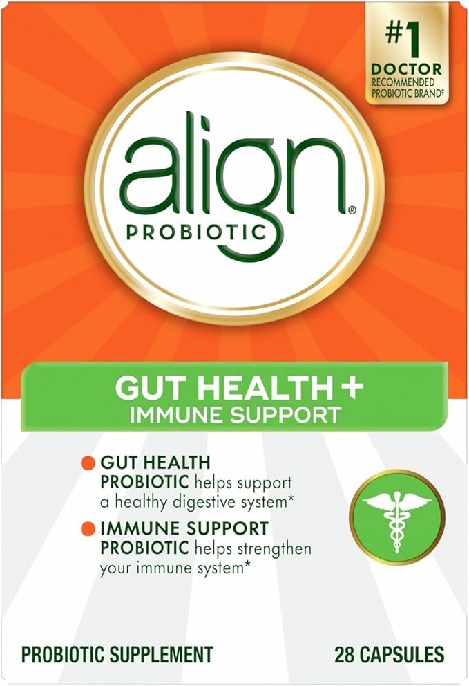 Align Probiotic, Gut Health + Immune Support Probiotic, Probiotics for Women and Men, Probiotics for Digestive Health and Immune Health, #1 Doctor Recommended Brand‡, 28 Capsules