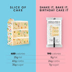 TRUBAR Vegan Protein Bar, Shake it Bake it Birthday Cake it, Gluten Free, Plant Based Protein, Dairy Free, Non GMO, Soy Free, No Sugar Alcohols, 12G Protein, 12G Fiber, 23G Carb, Snack Bars, 12ct