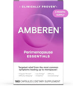 Amberen Perimenopause, Peri-Menopause Multi-Symptom Relief, Vitamin B, Vitamin E & Antioxidants Supplement, Helps Support Hormone Balance, Hot Flashes & Night Sweats, Supplements for Women, 180 Count