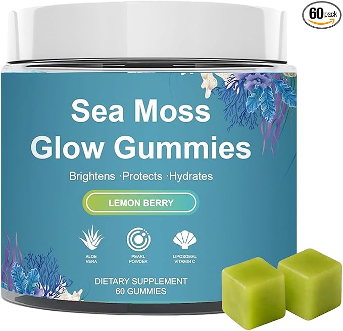 BalmBare Hair Revive Gummies - Irish Seaweed & Pearl Powder, Hair Skin Nails Support, Vegan Non-GMO Gluten-Free, Daily Supplement for Men & Women - 60 Count