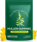 Mullein Gummies for Lung Cleanse 60 Count - Mullein Leaf Extract Gummies with Chlorophyll - Natural Herbal Supplement for Lung Cleanse, Respiratory Support, Boosts Immunity, Digestive Wellness