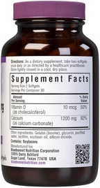 Bluebonnet Nutrition Milk-Free Calcium 1,200 mg Plus Vitamin D3 400 IU - High Potency, Maximum Absorption Strong Healthy Bones & Immune Health Support Supplement, Gluten-Free, Dairy-Free, 60 Softgels